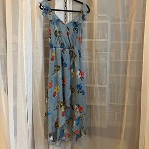 Blue dress with flowers, XS, from Maurices.